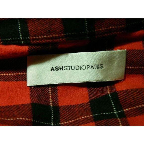 Ashstudiosparis Shirt Red Black Sacket Sacket Size 6 - Picture 8 of 8
